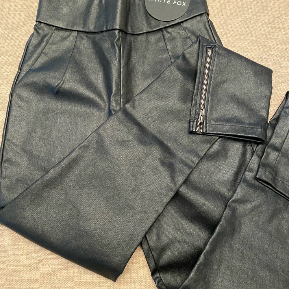 White Fox “Fire it up” Wet Look Pants. NEW w TAGS